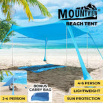 Beach Tent Cabana Camping Canopy Family Sun Shade Shelter Windproof Carry Bag