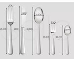Tableware Cutlery Set Stainless Steel Knife Fork Spoon Kitchen Child Silver 60PC