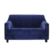 Marlow Sofa Cover High Stretch Slipcovers Soft Plush Protector 2 Seater Sapphire