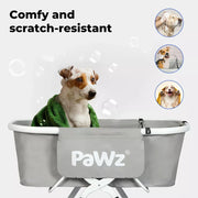 Pawz Pet Grooming Bath Tub Elevated Dog Shower Basin Foldable Adjustable Height
