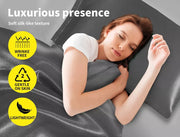 Dreamz Silky Satin Quilt Cover Set Bedspread Doona Pillowcases Summer All Size