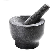 Toque Solid Stone Pestle and Mortar Unpolished Granite Spice Grinder Tool 15cm