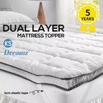 Dreamz Pillowtop Mattress Topper Mat Luxury Bedding Pad Protector King Single