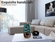 Incense Burner Waterfall Backflow Smoke Mountain Ceramic Cone Holder + 10 Cones