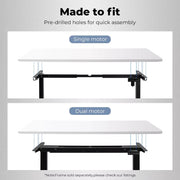 Levede Desktop For Motorised Adjustable Desk Electric Sit Stand Table 120X60CM