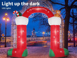 Santaco Christmas Inflatable Decor Stocking Arch 3M LED Lights Xmas Party Santa