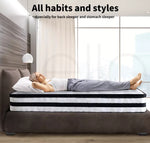 Dreamz Spring Mattress Bed Pocket Tight Top Foam Medium Firm Double Size 20CM