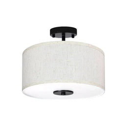 Emitto Led Ceiling Light Modern Bedroom Pendant Lights Linen Shade Flush