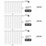 300/800 Led Curtain Fairy Lights Wedding Indoor Outdoor Christmas Garden Party