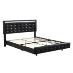Levede Floating Bed Frame Double Queen with Headboard LED Lights Mattress Base