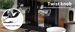 Toque Double Cereal Dispenser Dry Food Storage Container Dispense Machine Black