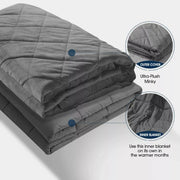 Dreamz 9KG Adults Size Anti Anxiety Weighted Blanket Gravity Blankets Grey