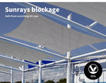 Mountview Sun Shade Sail Cloth Canopy Rectangle Outdoor Awning Cover Grey 3x3M