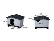 Pawz Dog Cage Kennel Awning House Cabin Weatherproof Plastic  grey Collapsible.