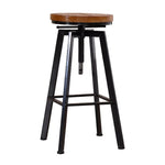 Levede Bar Stools Industrial Kitchen Stool Wooden Barstools Swivel Chair Vintage