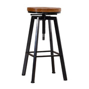 Levede Bar Stools Industrial Kitchen Stool Wooden Barstools Swivel Chair Vintage