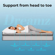 Dreamz Mattress Queen Double King Single Bed Pocket Spring Medium Firm Foam