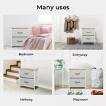 Levede Chest of 2 Drawers Bedside Table Storage Cabinet Tower Dresser Beige