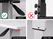 Levede Standing Desk Height Adjustable Sit Stand Over Bed Laptop Table Shelf USB