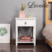 Levede 1x Bedside Tables Drawers Side End Table Storage Cabinet Nightstand