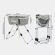 Pawz Pet Grooming Bath Tub Elevated Dog Shower Basin Foldable Adjustable Height