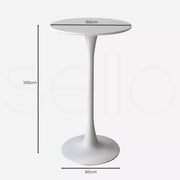 Levede 2x Round Bar Table Pub Tables Kitchen Marble Tulip Metal Base White