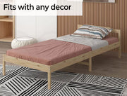 Levede Wooden Bed Frame Queen Double King Single Rustic Mattress Base Timber