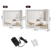 Yezi Crystal Hollywood Vanity Mirror LED Light Makeup Magnifying Bathroom Type C