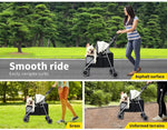Pawz Pet Stroller Dog Cat Large Carrier Travel Pushchair Foldable Pram 4 Wheels