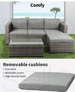 Levede 5pcs Outdoor Sofa Set Patio Furniture Setting Garden Chair Table Lounge
