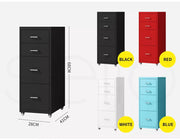 Levede 4 Drawer Office Drawers Cabinet Storage Cabinets Steel Rack Home Shelves