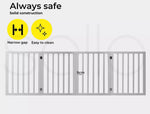 Pawz Wood Pet Gate Dog Fence Indoor Guard Safety Barrier Portable Folding  Grey