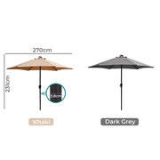Centra 3M Outdoor Umbrella Solar Lights Sand Beach Stand Tilt Patio Deck Pole UV