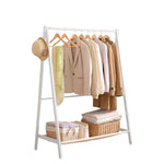 Levede Clothe  Rack Wooden Wardrobe Garment Coat Hanging Rail Shoe Storage 120cm