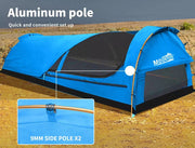 Mountview Double King Single Swag Camping Swags Canvas Dome Tent Hiking Navy