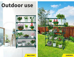 Levede 2x4/5 Tiers Plant Shelves Garden Greenhouse Steel Storage Frame Rack