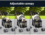 Pawz Pet Stroller Dog Cat Large Carrier Travel Pushchair Foldable Pram 4 Wheels
