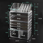 Makeup Organiser Cosmetic Acrylic Storage Organiser Box Jewellery 7/8/10 Drawers