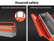 Traderight Tool Box Storage Cantilever 5 Tray Folding Lockable Organiser Parts