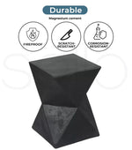 Levede Side Table Terrazzo End Tables Geometric Magnesia Concrete Stand Outdoor