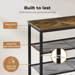 Levede 5-Tier Shoe Rack Console Table Storage Organisers Industrial Steel 100cm