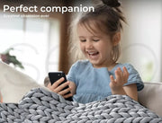 Dreamz Weighted Blanket 3KG 6.5KG 9KG Chunky Bulky Knit Throw Blanket Kids Adult
