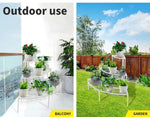 Levede Plant Stand Outdoor Indoor Metal Flower Pots Rack Corner Planter Shelf