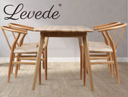 Levede 2x Dining Chairs Wooden Hans Wegner Chair Wishbone Chair Cafe Lounge Seat