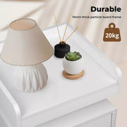 Levede Nightstand RGB LED Bedside Table USB Charge Side Table Drawer Cabinet