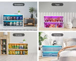 Stacked Shoes Storage Cabinet LED Sneaker Display Case Stackable Rack Lighted