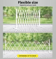 Garden Security Fence Gate Expandable Barrier Safety Aluminum Indoor Outdoor Pet