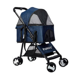 Pawz Large Pet Stroller Dog Cat Carrier Travel Pushchair Foldable Pram 4 Wheels