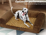 Pawz Pet Dog Calming Bed Memory Foam Orthopedic Sofa Removable Cover Large Brown