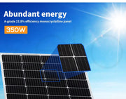 12V 350W Solar Panel Kit Mono Caravan Camping Power Controller Charging USB Home